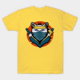 Ninja Kitty Assassin Cartoon T-Shirt